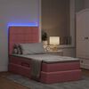 vidaXL Cama con almacenamiento y LED Rosa 90 x 200 cm Terciopelo
