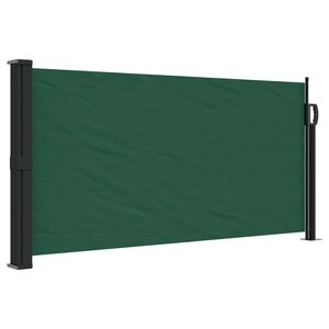 vidaXL Toldo lateral retr&aacute;ctil verde oscuro 100x300 cm