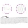 vidaXL Perrera de exterior con techo acero galvanizado plata 10x2x2,5m
