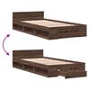 vidaXL Cama con caj&oacute;n madera de ingenier&iacute;a marr&oacute;n roble 90x200 cm