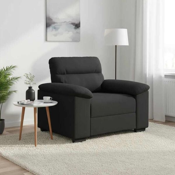 vidaXL Sill&oacute;n de tela negro 100x81x84 cm