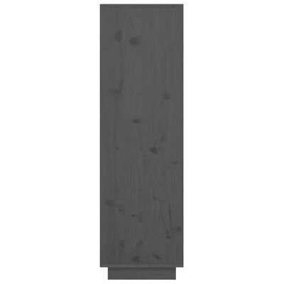 vidaXL Aparador alto de madera maciza de pino gris 38x35x117 cm
