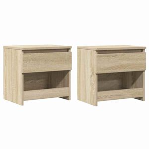 vidaXL Mesitas de noche 2 uds madera contrachapada roble 40x30x39 cm