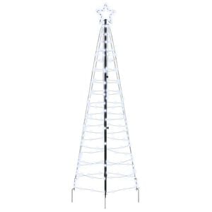 vidaXL &Aacute;rbol de Navidad LED con estacas de tierra Blanco Fr&iacute;o 250 cm