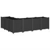 vidaXL Jardinera PP negro 160x120x53 cm