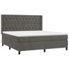 vidaXL Cama box spring con colch&oacute;n terciopelo gris oscuro 160x200 cm