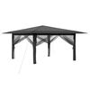vidaXL Gazebo con 4 paredes laterales 4 x 4 m Gris Claro y Antracita