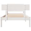 vidaXL Estructura de cama sin colchón madera maciza blanca 75x190 cm