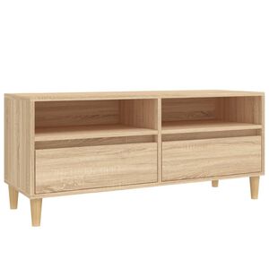 vidaXL Mueble de TV madera contrachapada roble Sonoma 100x34,5x44,5 cm