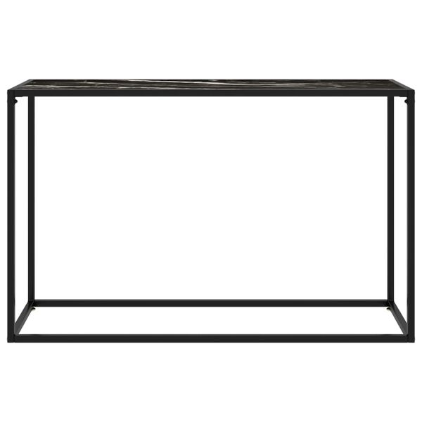 vidaXL Mesa consola vidrio templado negro 120x35x75 cm