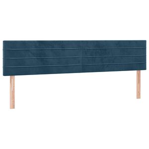 vidaXL Cabeceros terciopelo azul oscuro 200x5x78/88 cm