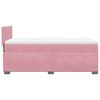 vidaXL Cama box spring con colch&oacute;n terciopelo rosa 80x200 cm