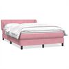 vidaXL Cama box spring con colch&oacute;n terciopelo rosa 140x210 cm