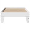 vidaXL Estructura de cama sin colch&oacute;n madera maciza blanca 90x190 cm