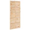 vidaXL Puerta Corrediza Marrón 90 x 2,5 x 208 cm Madera de pino macizo