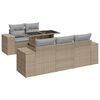 vidaXL Juego de sof&aacute;s jard&iacute;n con cojines 6 pzas rat&aacute;n sint&eacute;tico beige