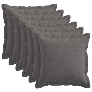 vidaXL Funda de almohada 6 uds. HOUTEN Gris Claro 30 x 30 cm