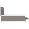 vidaXL Cama tipo Box Spring con colch&oacute;n Taup&eacute; 180 x 200 cm tela