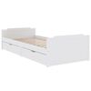 vidaXL Estructura de cama sin colchón madera de pino blanca 90x200 cm