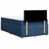 vidaXL Cama box spring con colch&oacute;n tela azul 120x190 cm