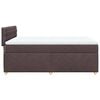 vidaXL Cama box spring con colch&oacute;n tela marr&oacute;n oscuro 160x200 cm