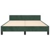 vidaXL Estructura cama sin colch&oacute;n terciopelo verde oscuro 140x200 cm