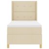 vidaXL Cama tipo Box Spring con colch&oacute;n Crema 140 x 200 cm tela