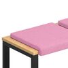vidaXL Coj&iacute;n de banco 2 pcs Tela Rosa Profundidad 35 cm