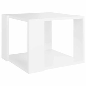 vidaXL Mesa de centro de madera contrachapada blanco 40x40x30 cm