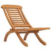 vidaXL Silla plegable de madera maciza de teca.
