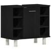 vidaXL Gabinete de Ba&ntilde;o con estante Roble Negro 60 x 32 x 54 cm