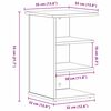 vidaXL Armario auxiliar Roble Negro 35 x 35 x 55 cm