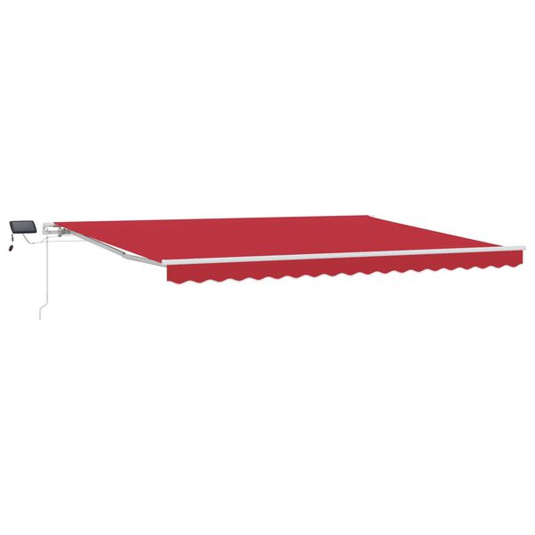 vidaXL Toldo Retr&aacute;ctil Manual Rojo 450 x 300 cm Tela y acero