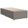 vidaXL Cama box spring con colch&oacute;n tela gris taupe 80x200 cm