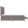 vidaXL Cama tipo Box Spring con colch&oacute;n Taup&eacute; 200 x 200 cm tela