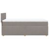 vidaXL Cama box spring con colch&oacute;n tela gris taupe 90x200 cm
