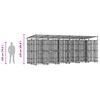vidaXL Perrera de exterior con techo de acero 11,06 m&sup2;