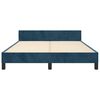 vidaXL Estructura de cama sin colch&oacute;n terciopelo azul oscuro 140x200cm