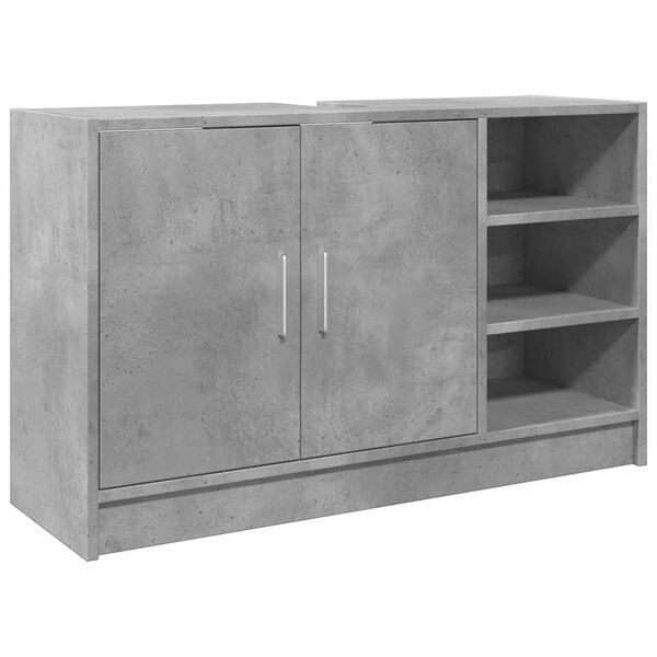 vidaXL Armario de lavabo madera ingenier&iacute;a gris hormig&oacute;n 90x29x55 cm