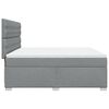 vidaXL Cama box spring con colch&oacute;n tela gris claro 180x200 cm