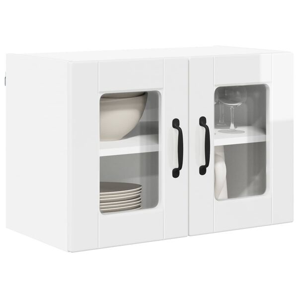 vidaXL Mueble de Cocina con estante 2 pcs brillante 60 x 31 x 40 cm