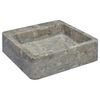 vidaXL Lavabo de m&aacute;rmol gris 40x40x12 cm