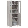vidaXL Aparador alto madera contrachapada gris sonoma 69,5x34x180 cm