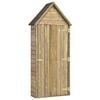vidaXL Caseta herramientas jard&iacute;n con puerta madera pino 69,5x32x178cm