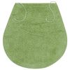 vidaXL Conjunto de alfombrillas de ba&ntilde;o de tela 3 piezas verde