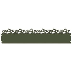 vidaXL Bordes para c&eacute;sped 10 uds. 103 x 0,05 x 22 cm Acero Verde oliva