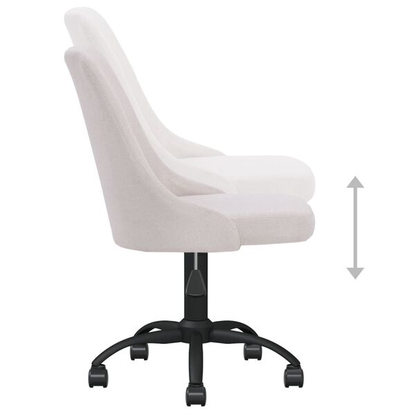 vidaXL Silla de oficina giratoria de tela color crema