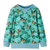 Sudadera infantil verde claro melange 116