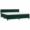 vidaXL Cama box spring con colch&oacute;n terciopelo verde oscuro 200x200 cm