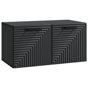 vidaXL Mueble para TV de pared Negro 59,5 x 31 x 30 cm